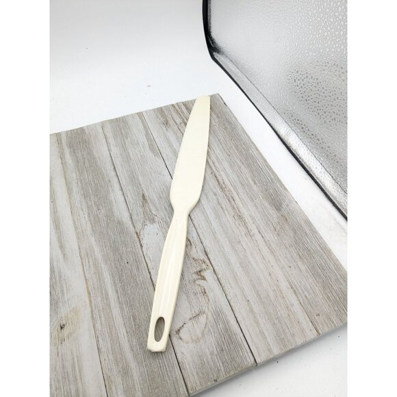 Foley Icing Spatula #1 Spreader Serrated Knife 12" Nylon Plastic Almond - Picture 1 of 9
